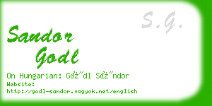 sandor godl business card